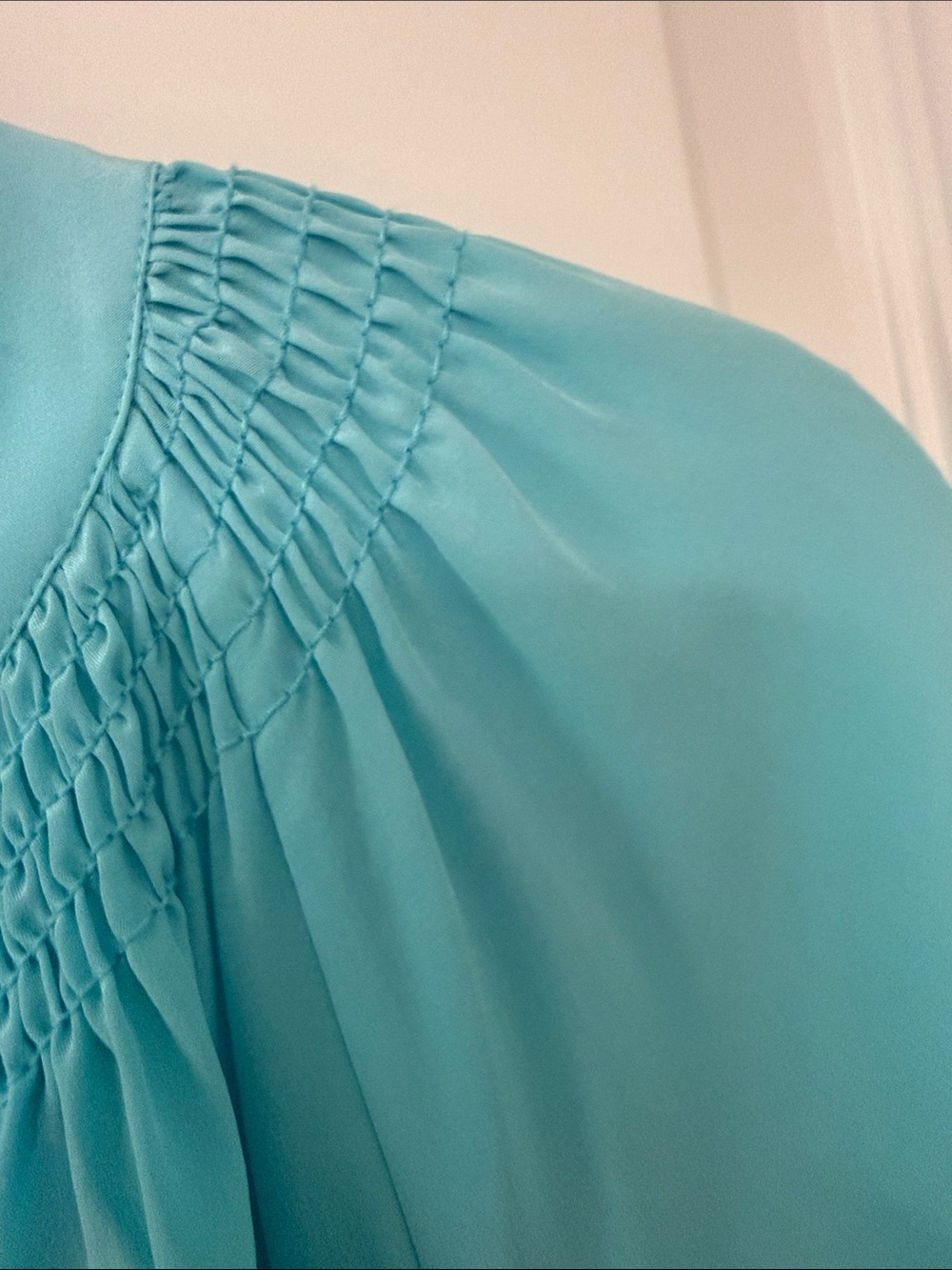 Lilly Pulitzer Turquoise Long-Sleeve Blouse medium - Picture 5 of 6